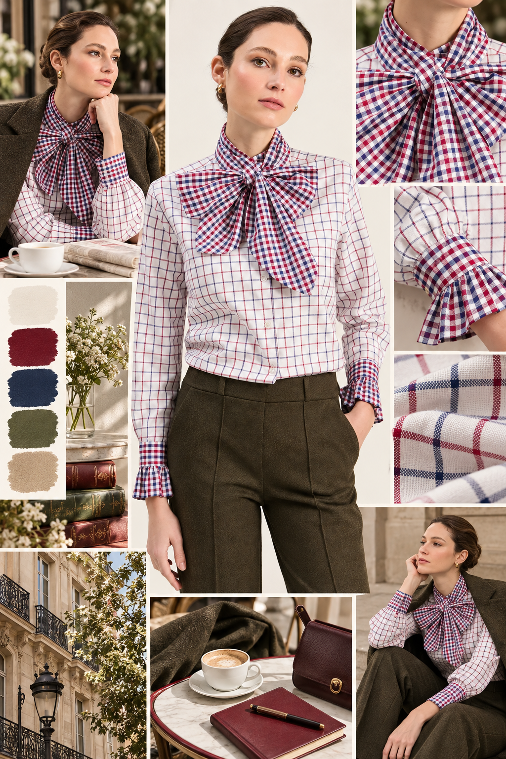 Moodboard - Inspiration für Karierte Bluse mit Maxischleife
