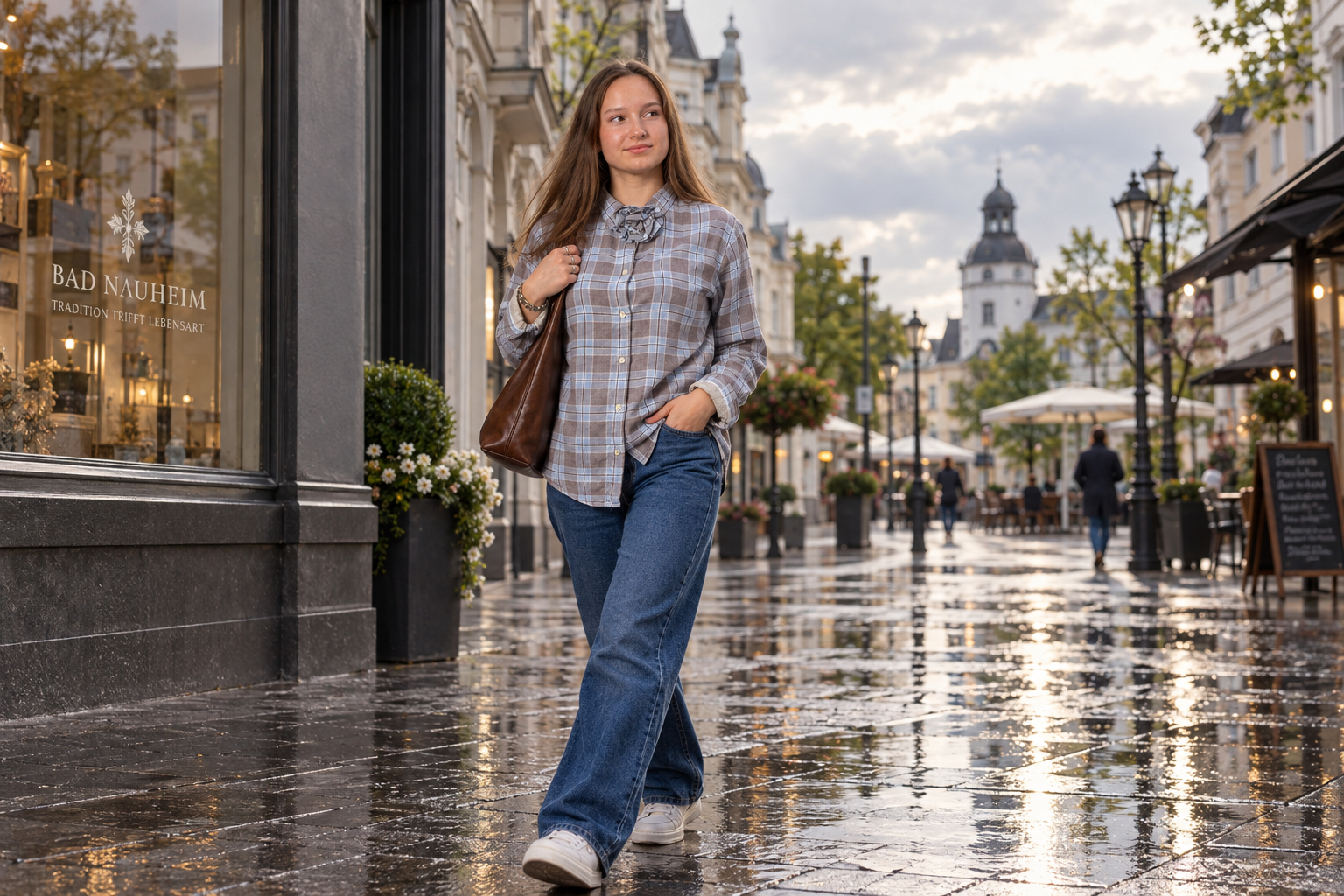 Bad Nauheim Streetstyle - Karierte Bluse LARA