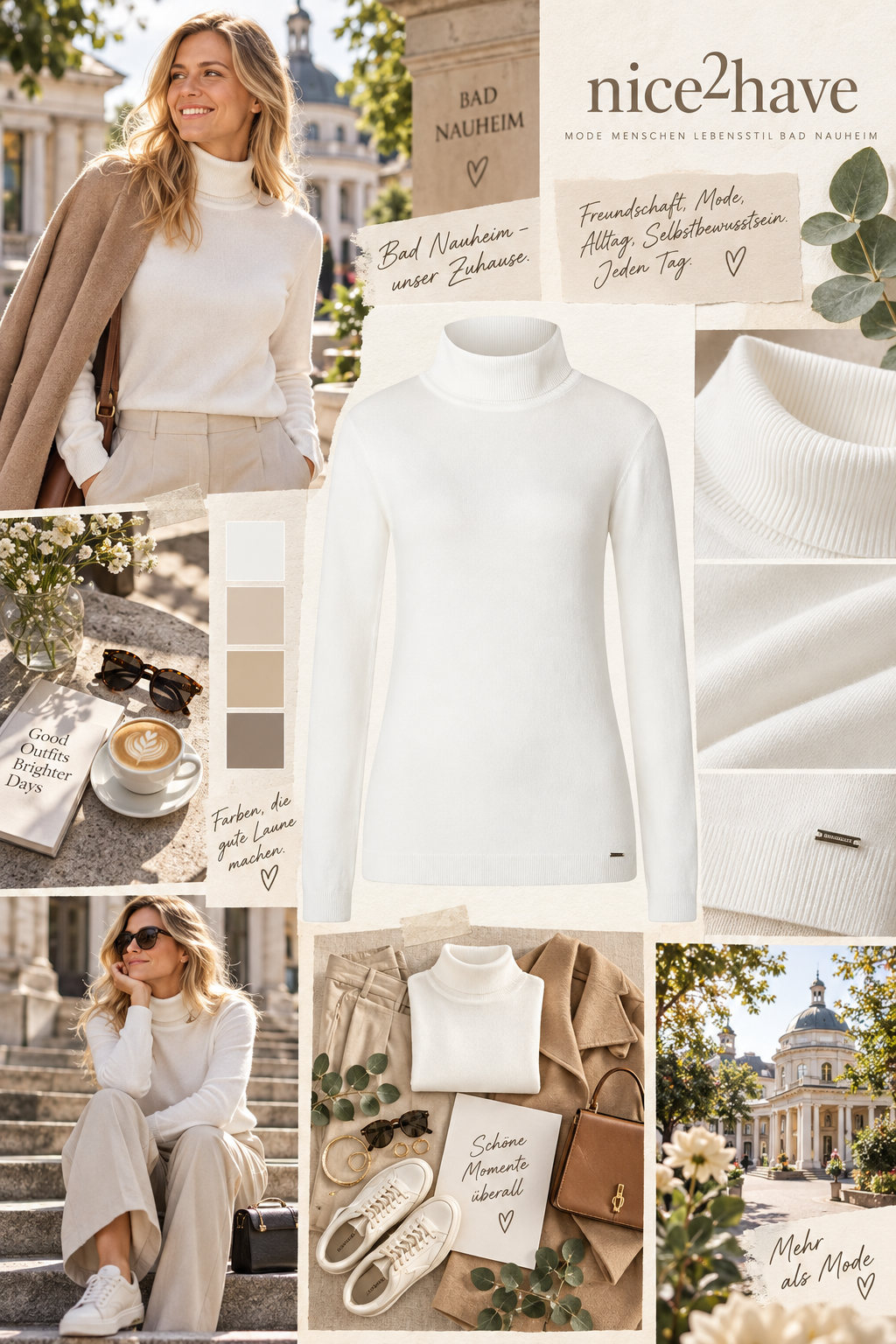 Moodboard - Inspiration für Rollkragen-Pullover, Feinstrick