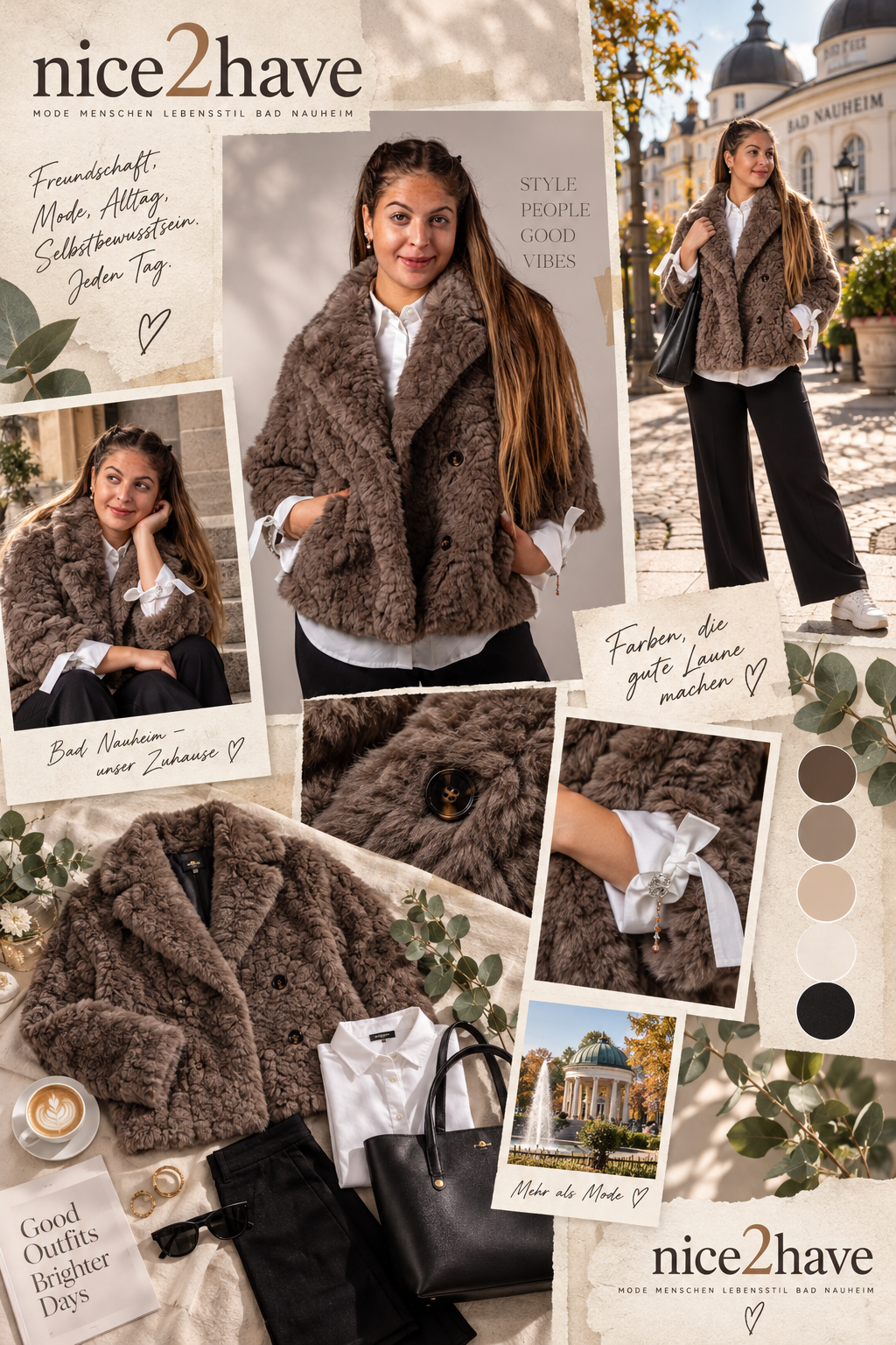Moodboard - Inspiration für Fake Fur Pelzjacke NOLYON