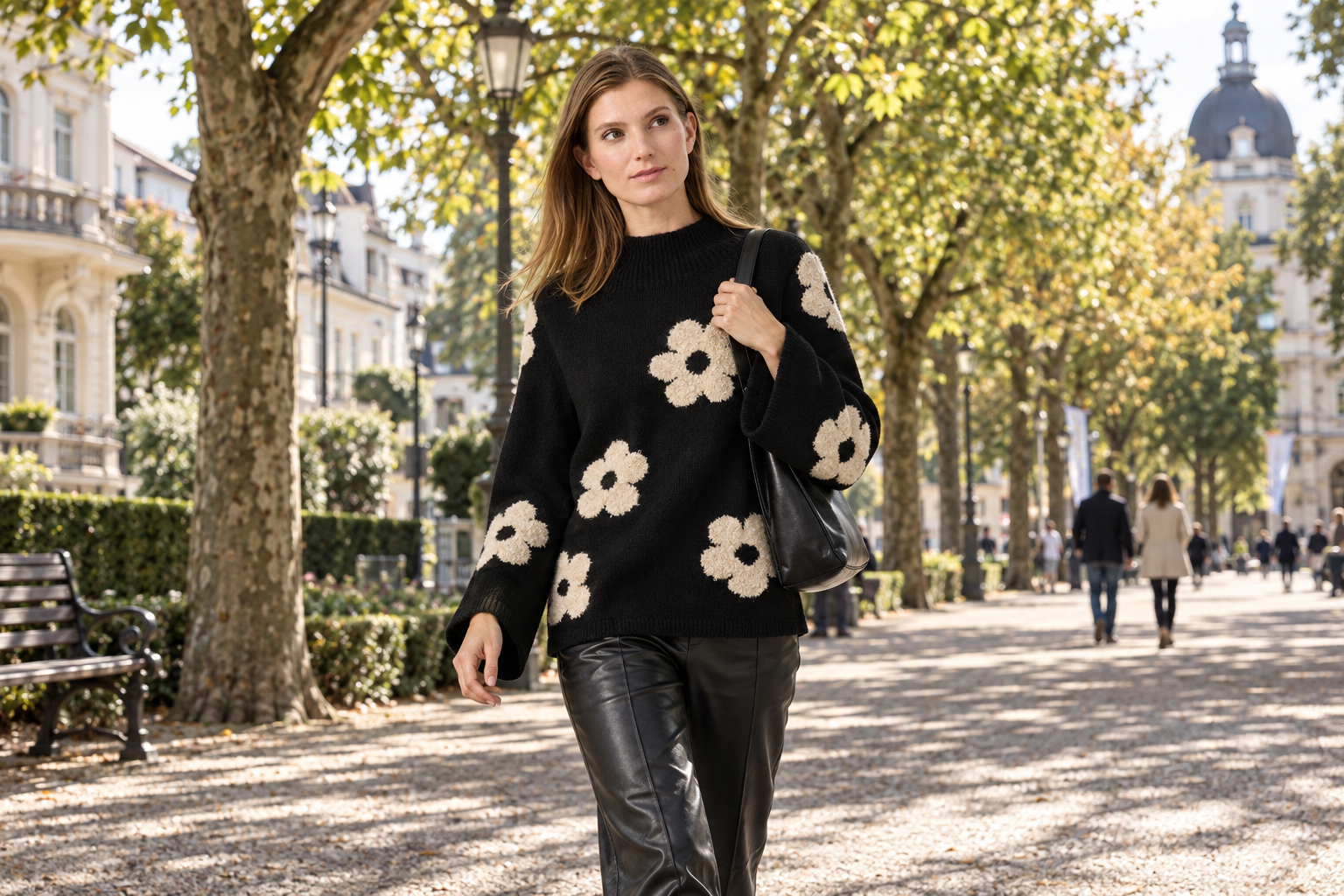 Bad Nauheim Streetstyle - Pullover mit Blumenprint