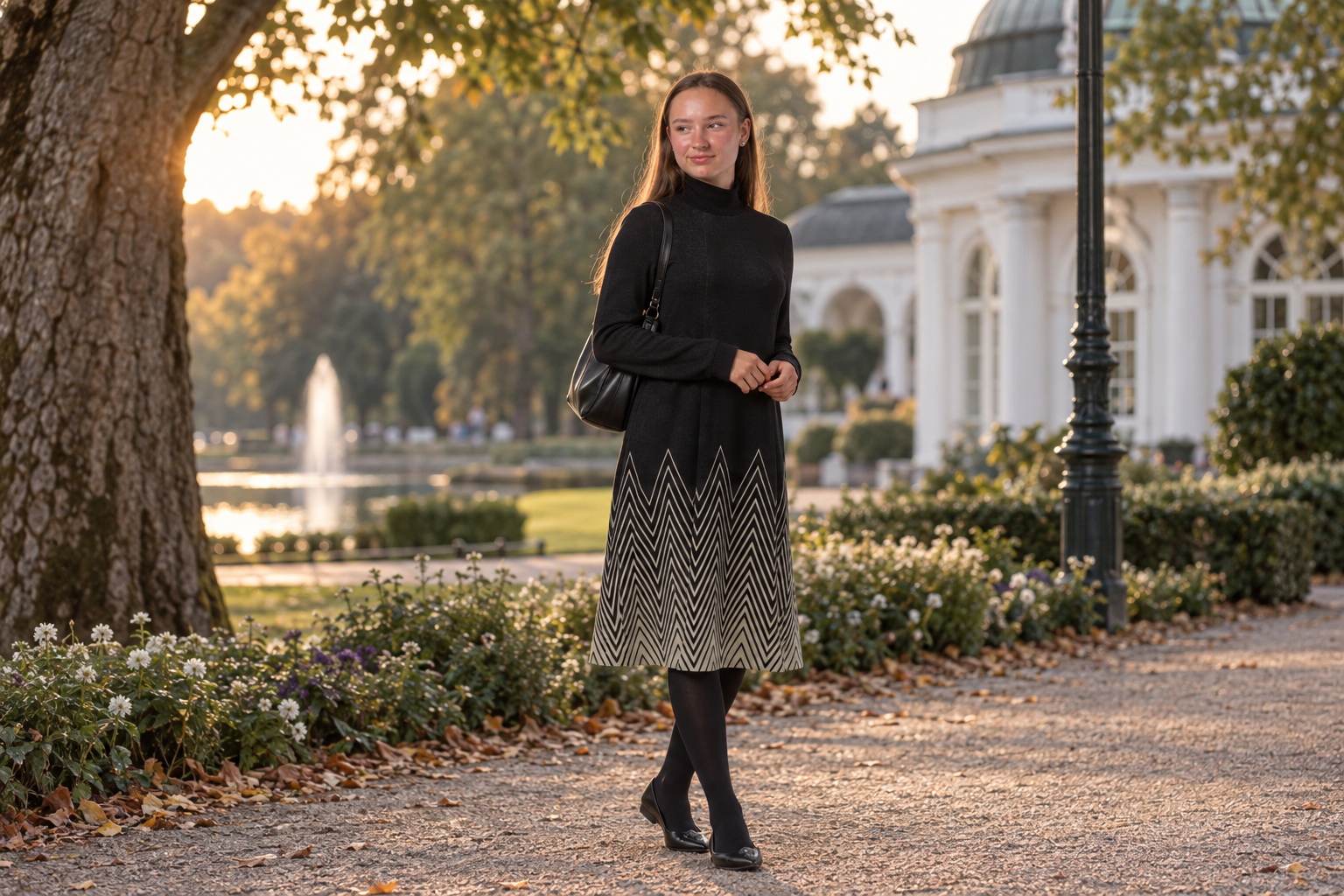 Bad Nauheim Streetstyle - Midikleid Yiquina aus Feinstrickjersey