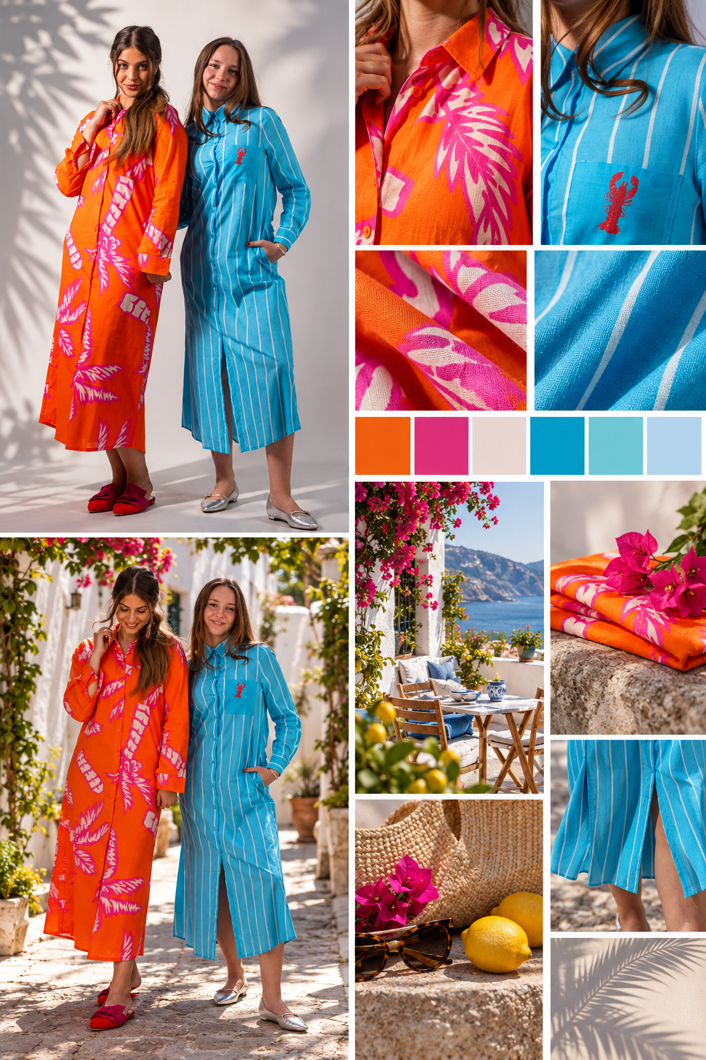 Moodboard - Inspiration für Mantelkleid mit Stehkragen