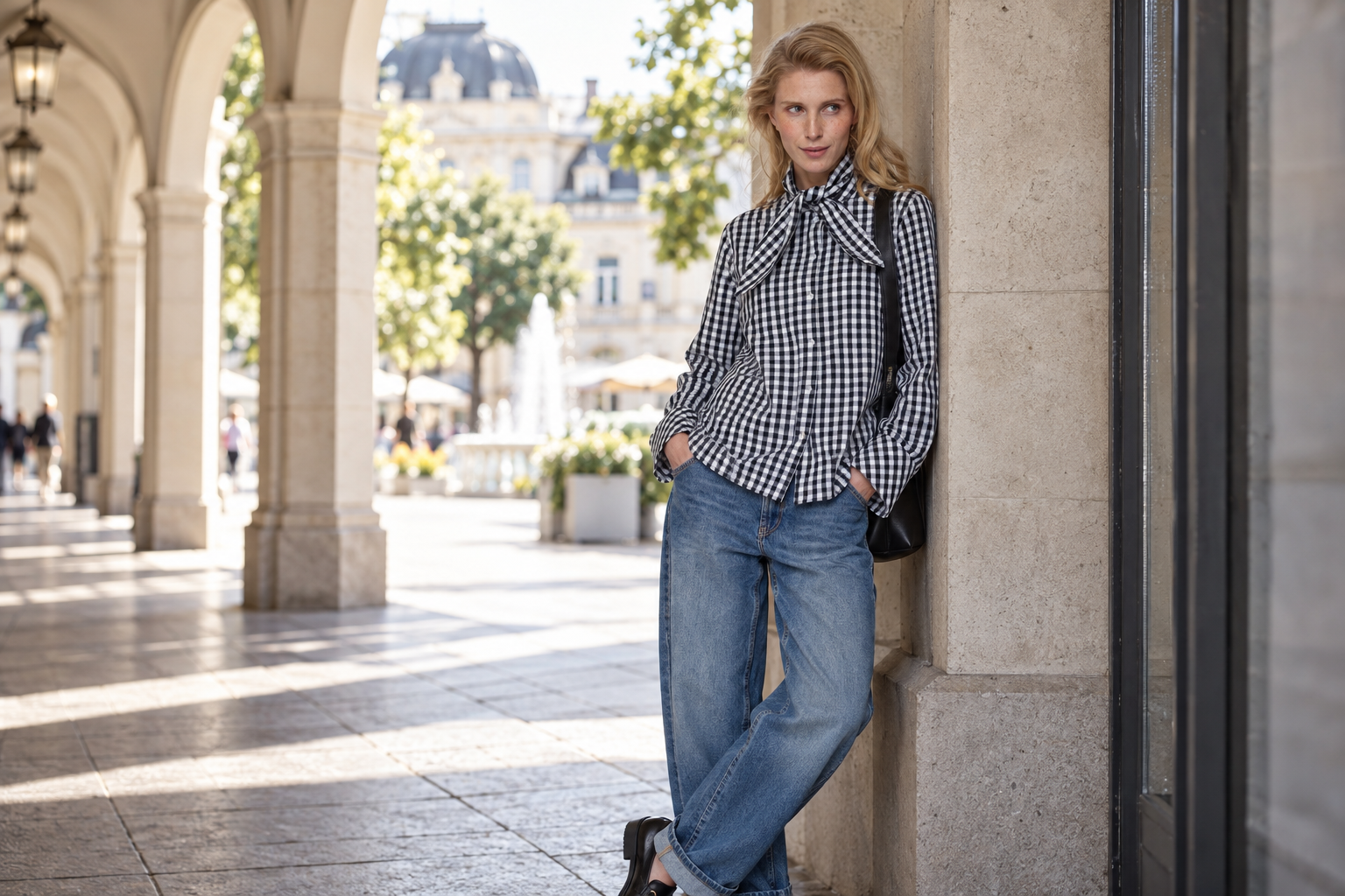 Bad Nauheim Streetstyle - Relaxed Fit Hemdbluse mit Stehkragen
