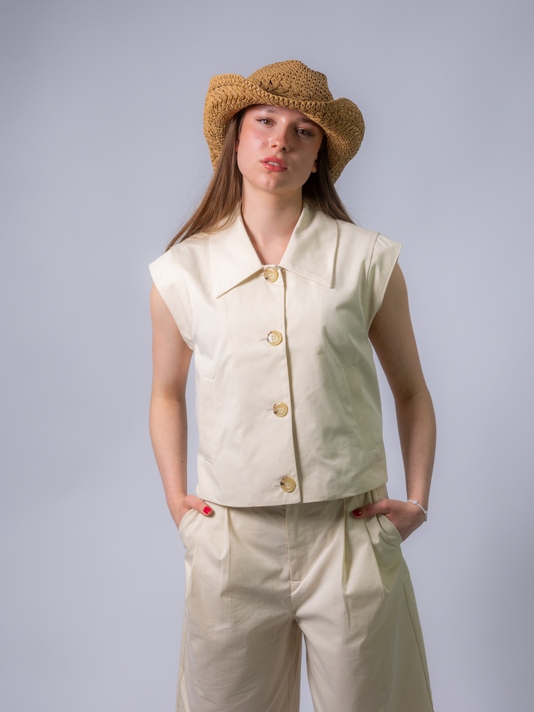 [706827_BG-34] Blazerweste beige (34)