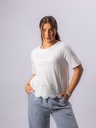 T-Shirt mit Spitzensaum