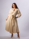 Maxikleid beige+schwarz