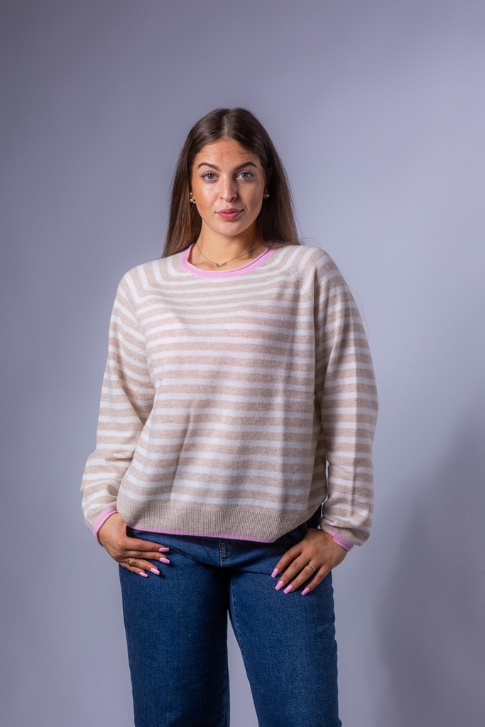 [P3501_FW2627_GS-S] Ringelpulli Paspelkragen (S)