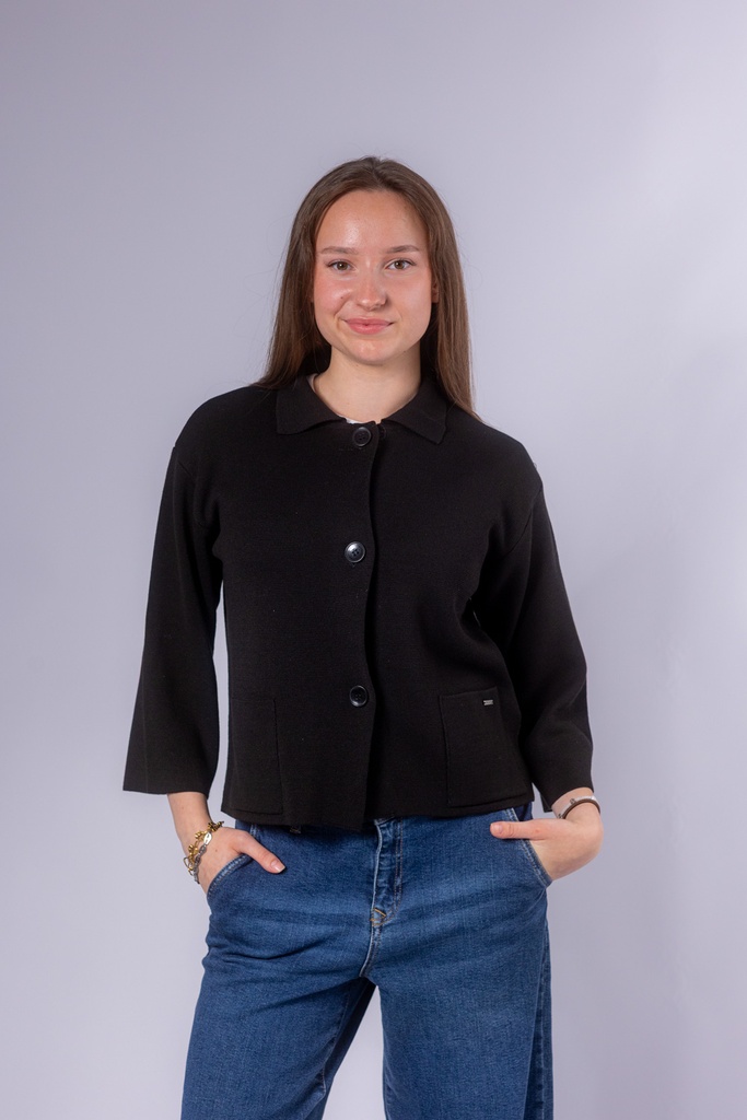 NOS-Strickjacke mit Kragen