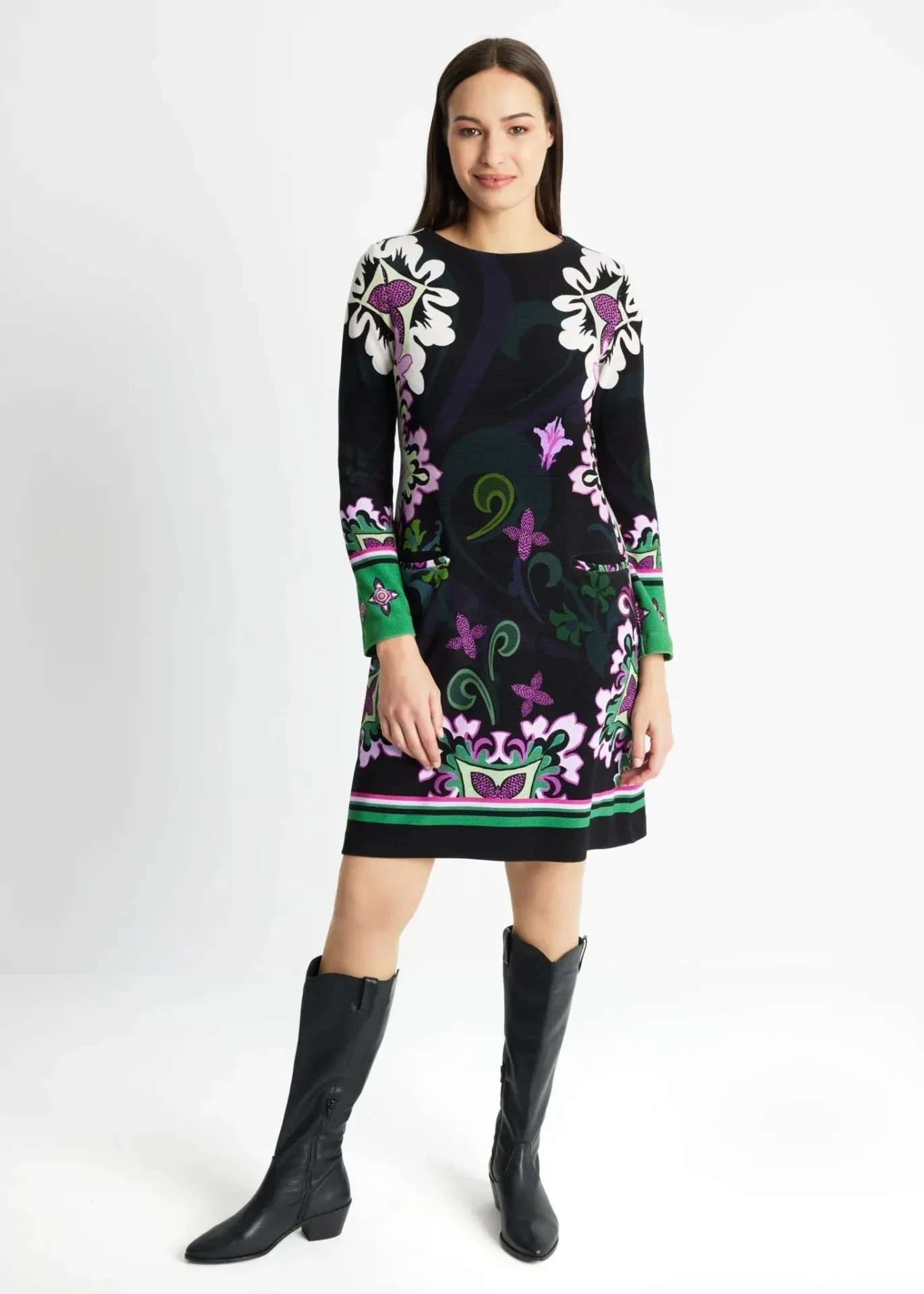 [P3564_36394_PR-36] Kleid mit Floralprint REBICA (36)