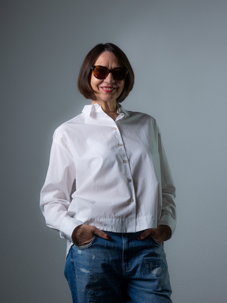 Bluse, weiß