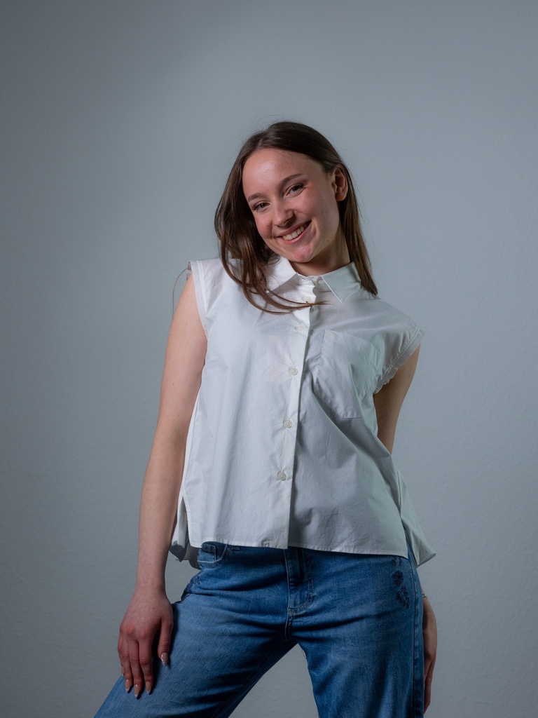 [Maxi_WS-34] Bluse, blau (Weiss, 34)