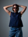 Bluse, blau