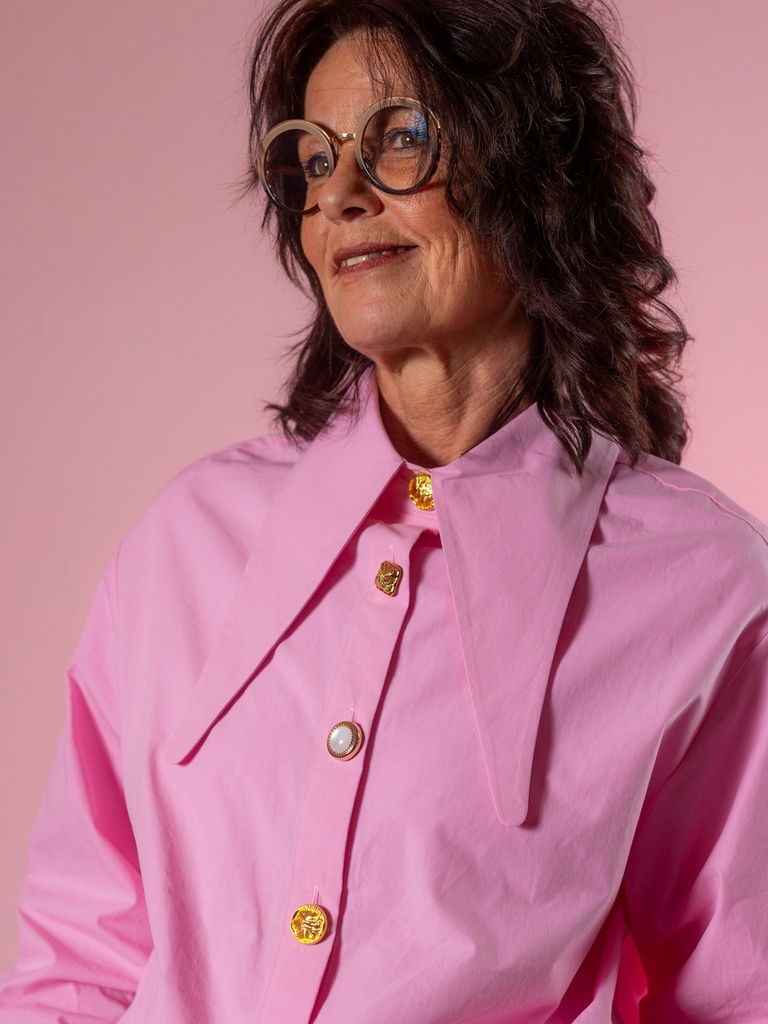 Bluse, rosa