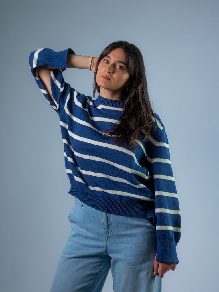 Pullover, gestreift