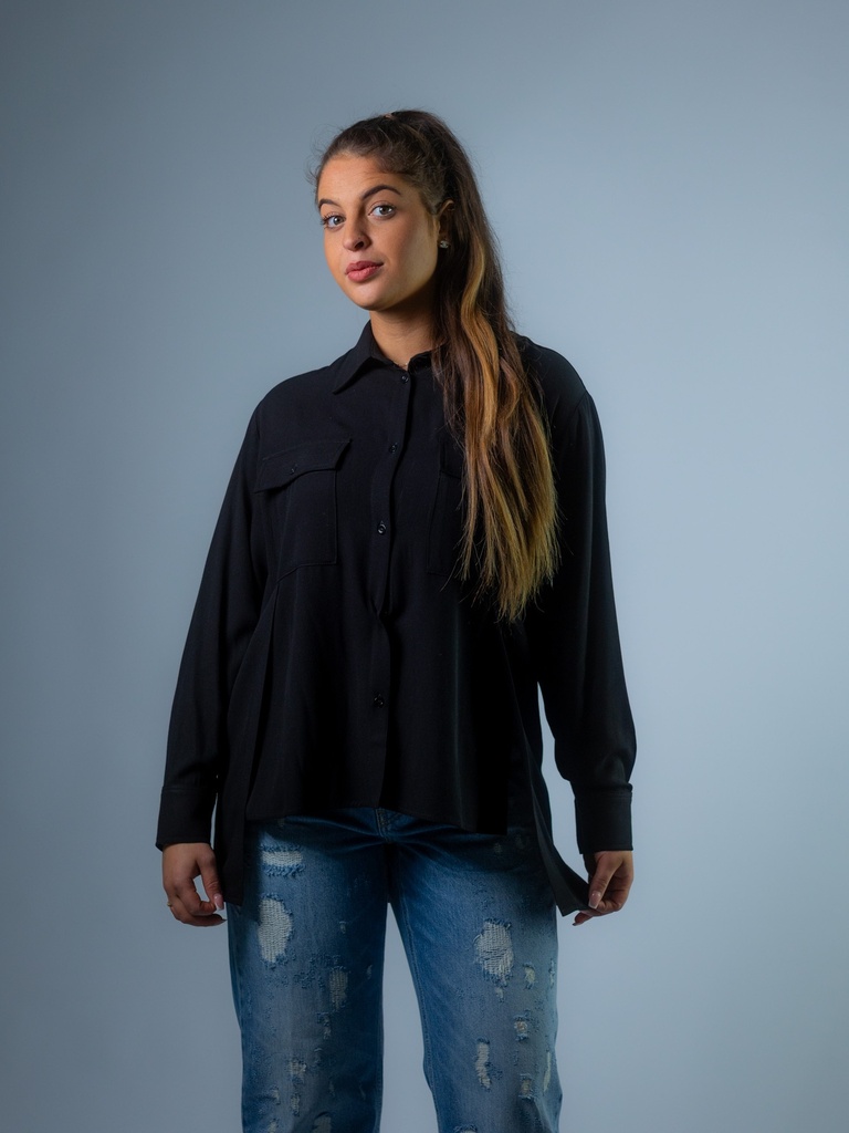 Bluse, schwarz