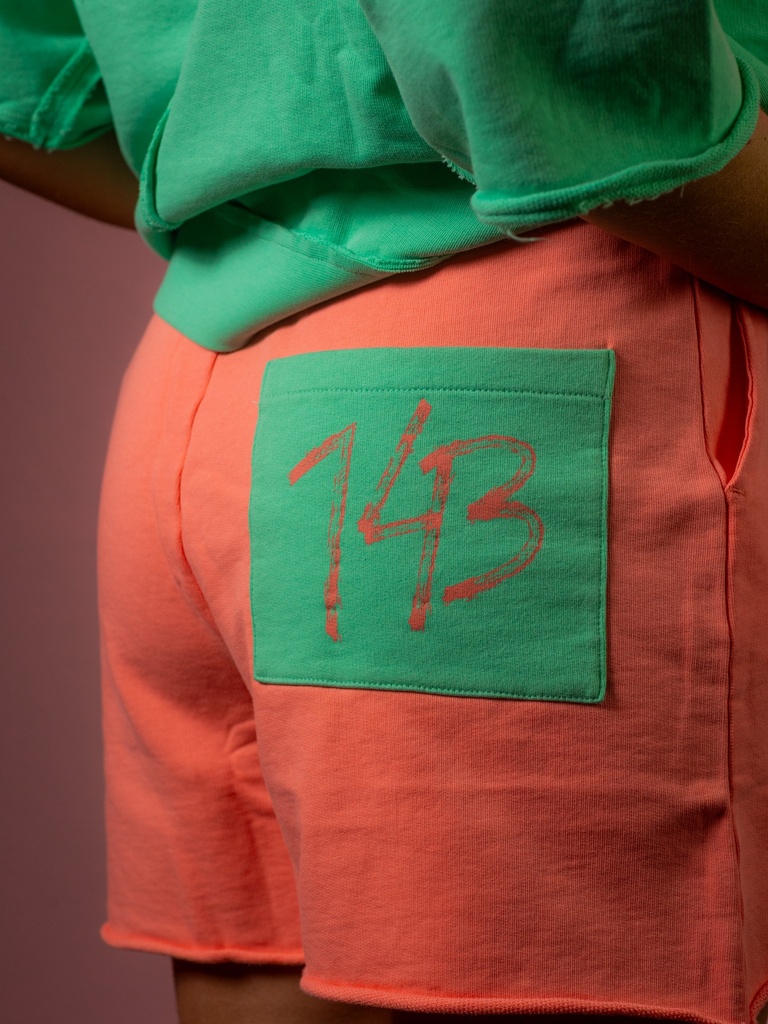 Short, orange