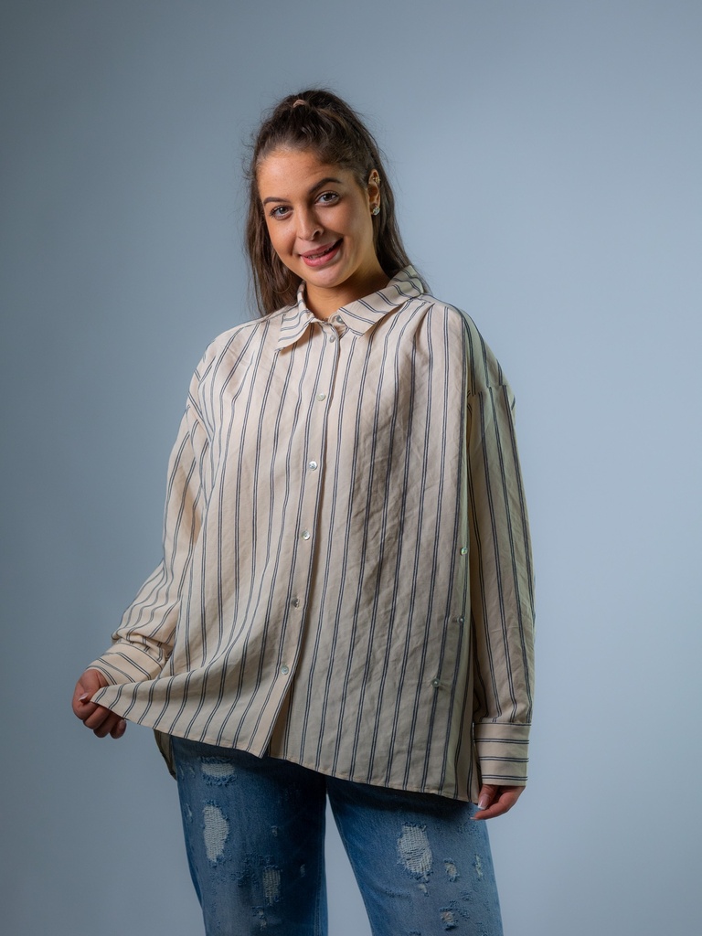[12374_GS-38] Bluse, gestreift (38)