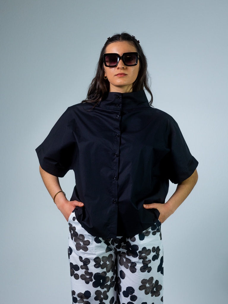 Bluse Stehkragen