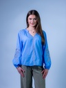 Bohemianbluse, bleu