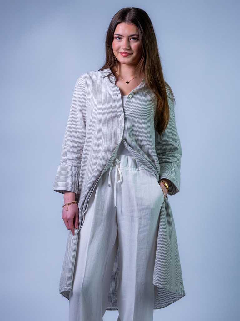 Leinenkleid gestreift