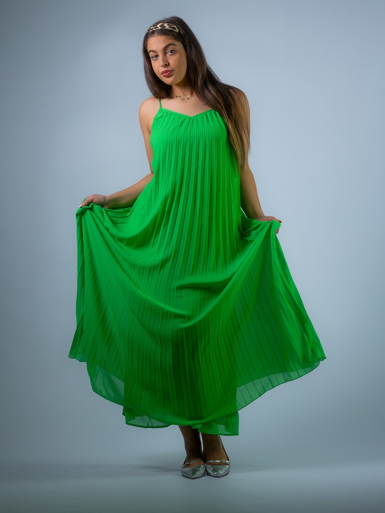 Plissekleid grün