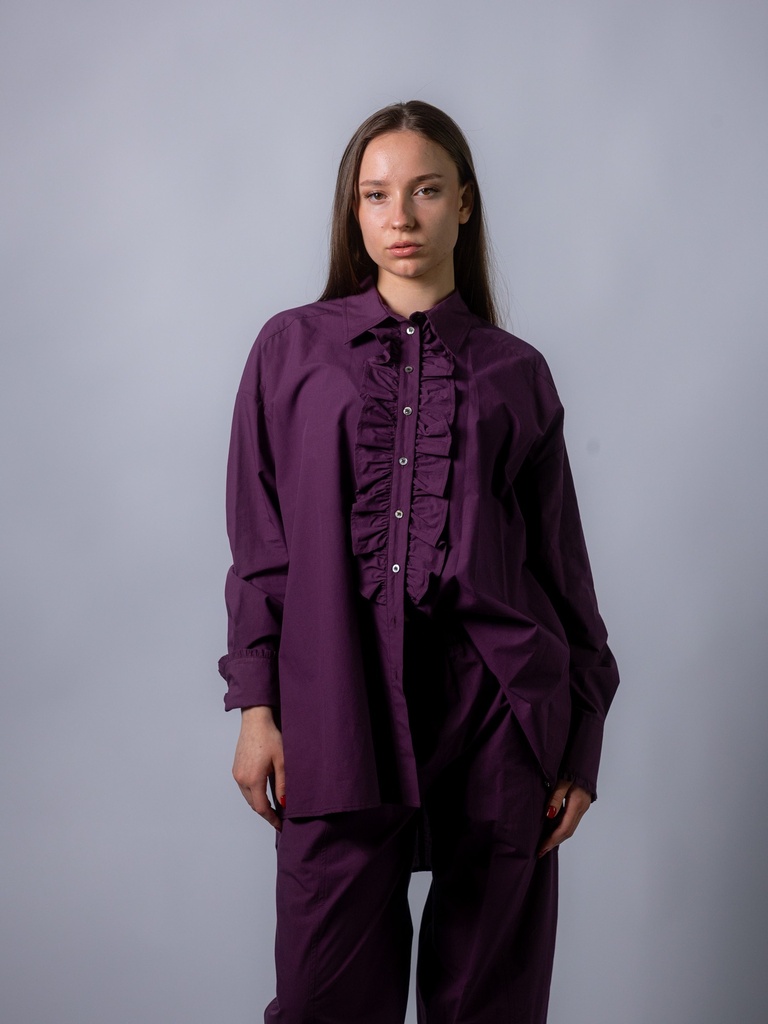 [DC5289_BD-40] Longbluse bordeaux (40)