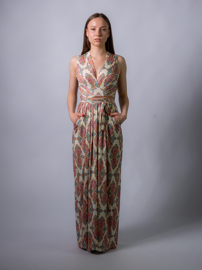 [10019_PR-XS] Maxikleid Print (XS)