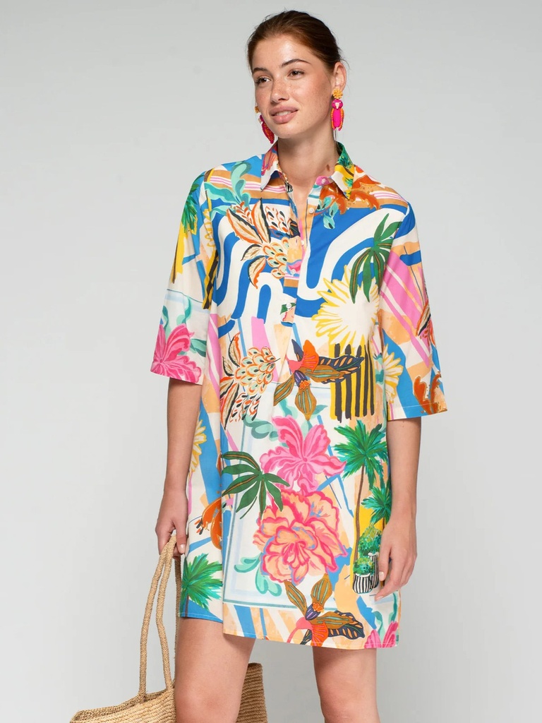 Tunika Palmen-Print