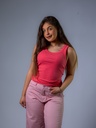 Tanktop orange und ecru