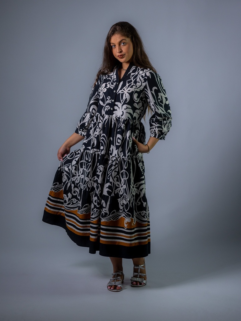 Maxikleid mit V-Ausschnitt