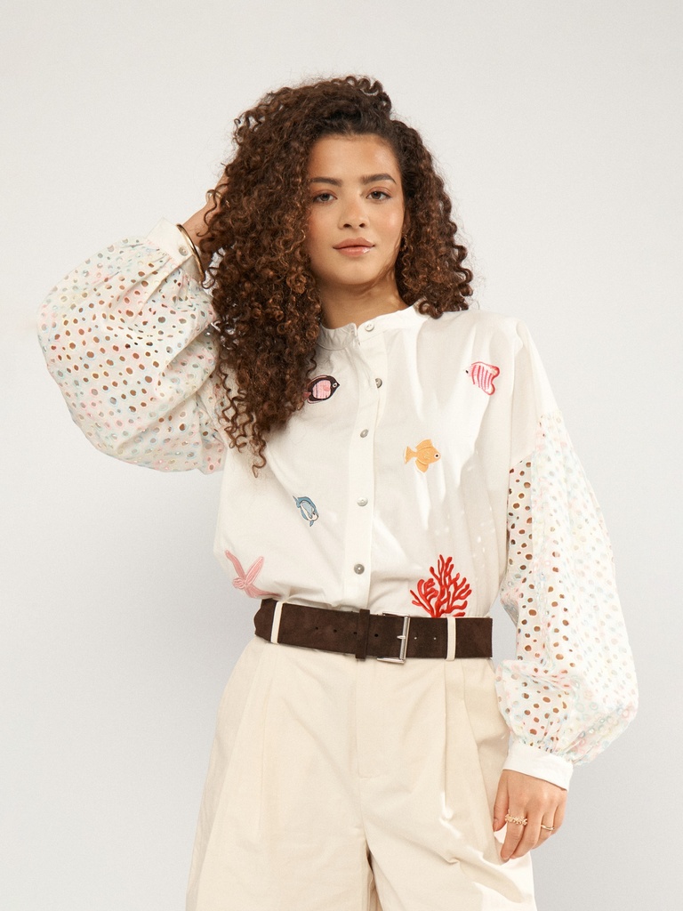 [706770_WS-34] Bluse mit Ballonärmel (34)