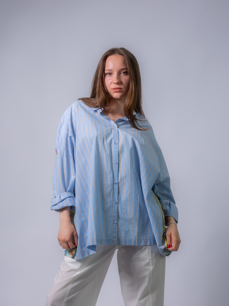[157911_PR-44] Hemdbluse im Mustermix