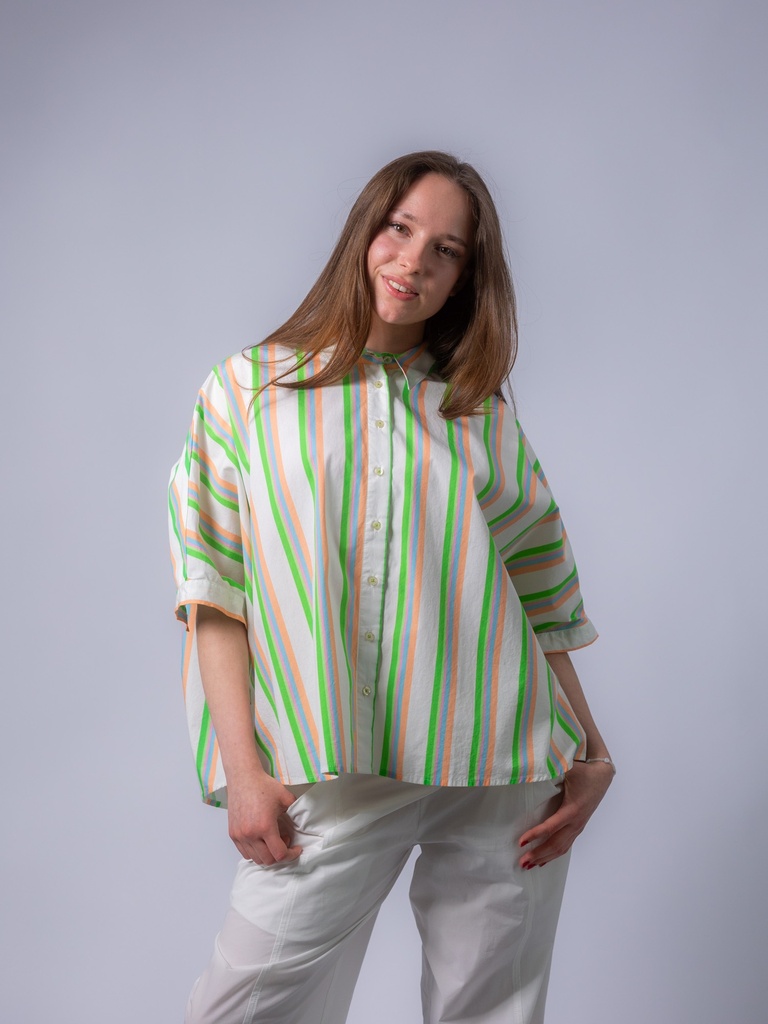 [156844_PR-M] Moderne Halbarm Bluse (M)