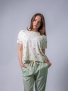 Boucleshirt mit Blümchen