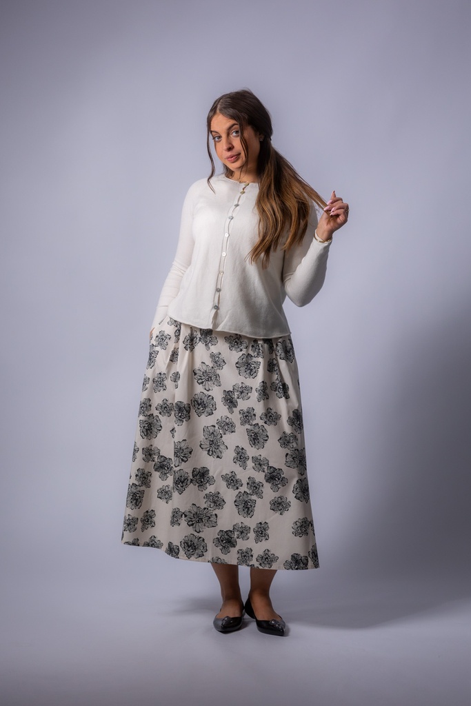 [Nadine2_PR-38] Midi Rock mit Blumenprint (38)