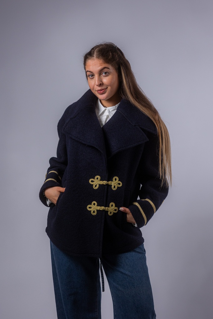 Originalprodukt - Maritime Jacke mit Goldapplikationen
